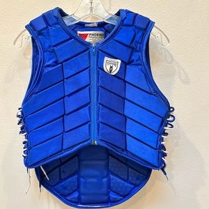 TIPPERARY EVENTING VEST EQUESTRIAN PROTECTIVE VEST BLUE YOUTH LARGE